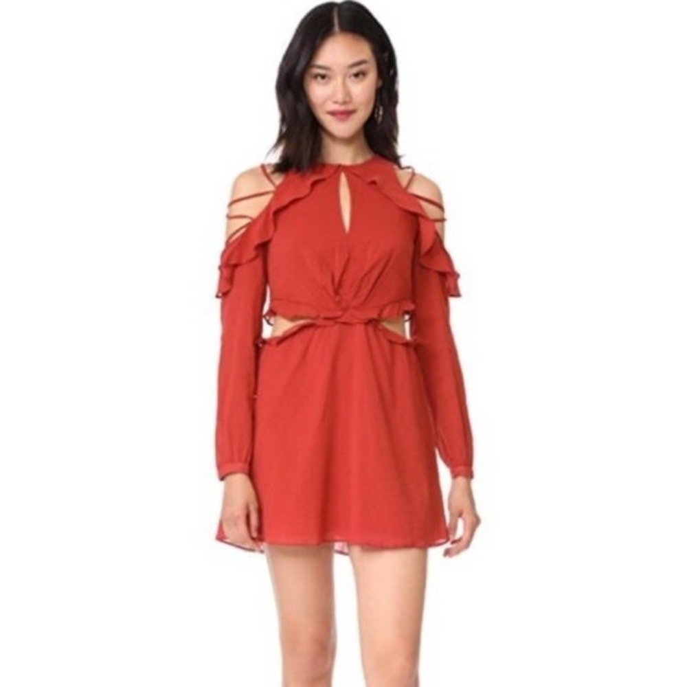 NEW Red Carter Anthropologie Rhiannon Dress terracotta XS
